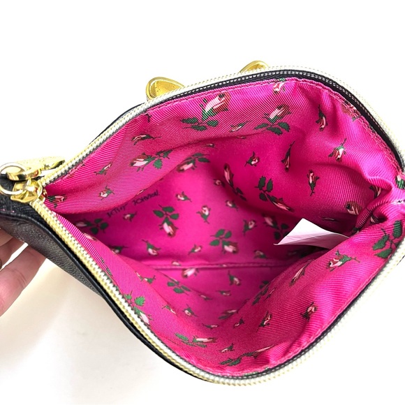 Betsey Johnson Black Fold-over Clutch - Picture 7 of 8